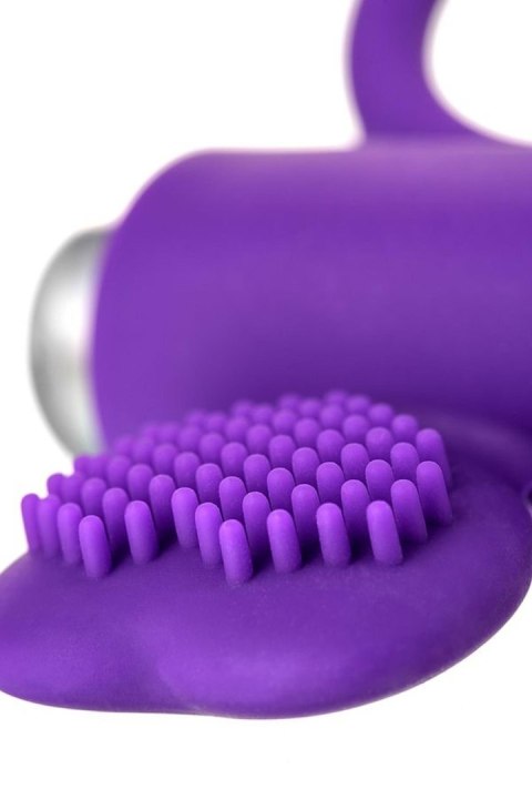 JOS PERY, Vibrating ring with cilia, silicone, violet, 9 cm