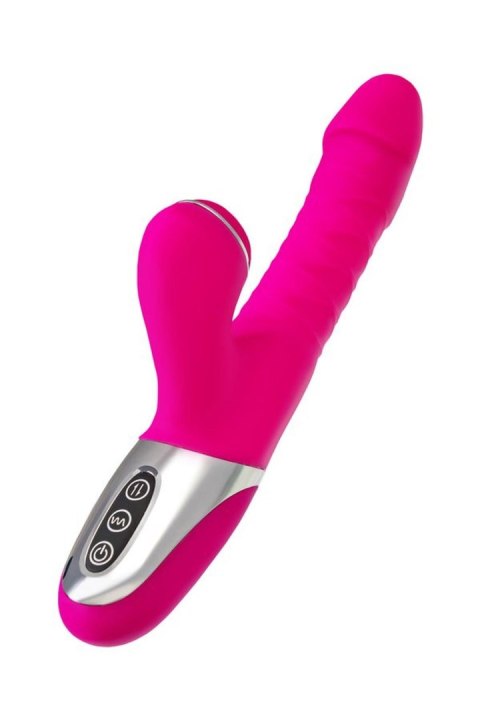 JOS Thrusting and sucking vibrator To-Frolly, silicone, pink, 21,5cm