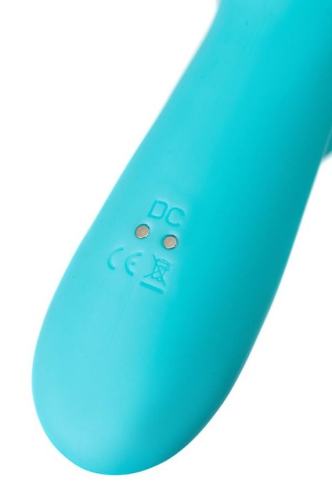 JOS Vibrator-rotator with clitoral stimulation JOS MERRY-SWI, silicone, blue, 20.7 cm