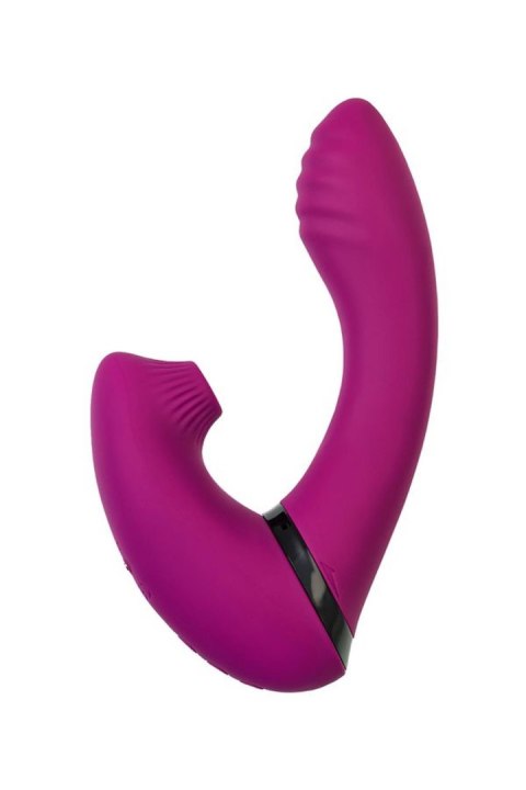 JOS Vibrator with clitoral stimulator JOS Spin, silicone, purple, 23 cm