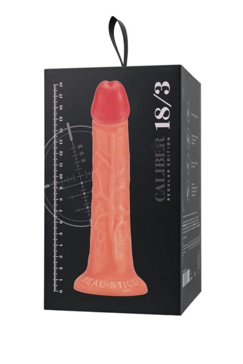 Realistic dildo Caliber 18/3 , PVC, flesh, length 18cm, diameter 3cm