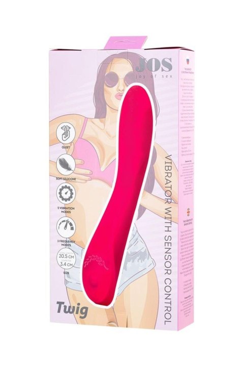 Unrealistic JOS Twig vibrator, 5 vibration modes, silicone, pink, 20.5 cm, O 3.4 cm