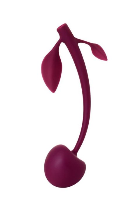 Wild cherry JOS pleasure ball with a ball inside and flexible tail color:cherry