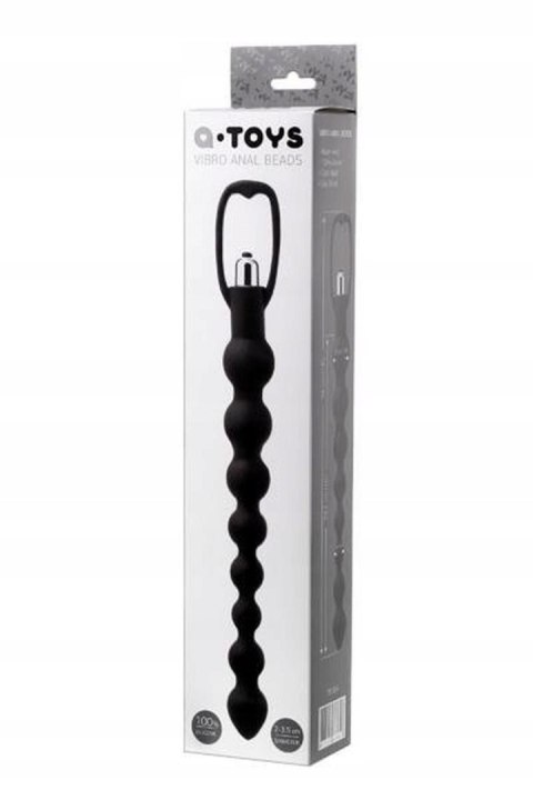 A-TOYS, Anal Vibration Chain, Silicone, Black, 34 cm