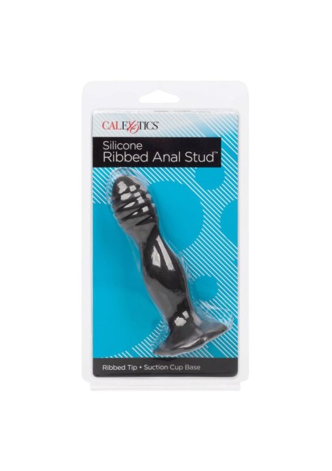 Ribbed Anal Stud Black