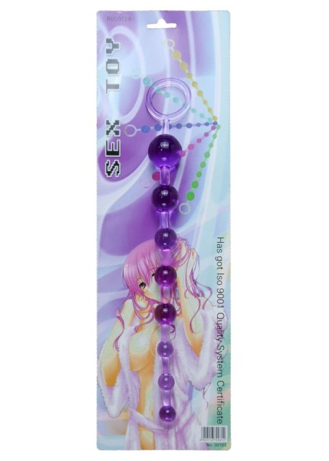 Plug/kulki-Jelly Anal 10 Beads Purple