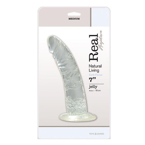 FALLO JELLY REAL RAPTURE CLEAR 7" - Dildo z przyssawką