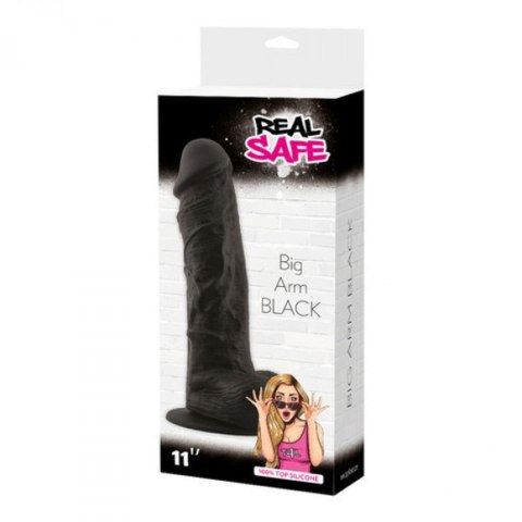 Fallo realistico real safe big arm black - Czarne realistyczne dildo