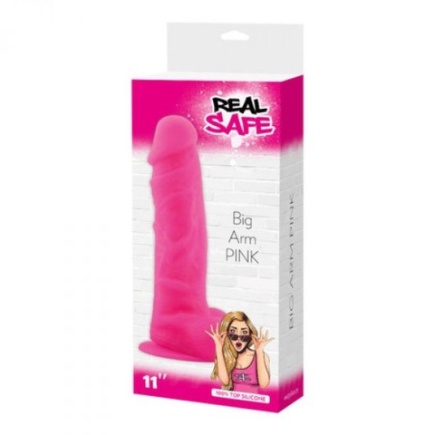 Fallo realistico real safe big arm pink - Realistyczne dildo na przyssawce