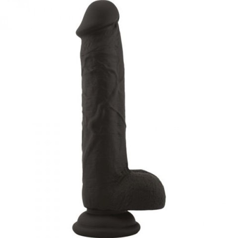 Fallo realistico real safe brush black - Czarne realistyczne dildo