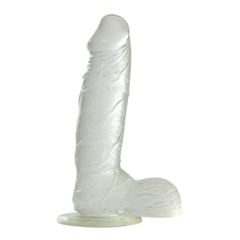 JELLY DILDO REAL RAPTURE CLEAR 7.5" - Dildo z przyssawką