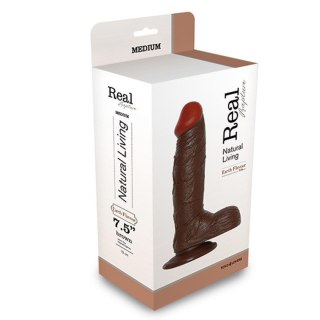 REALISTIC DILDO REAL RAPTURE BROWN 7.5" - Realistyczne dildo na przyssawce