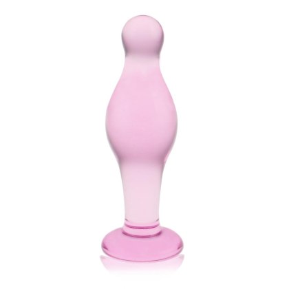 4.5"" Glass Romance Pink - Szklany korek analny