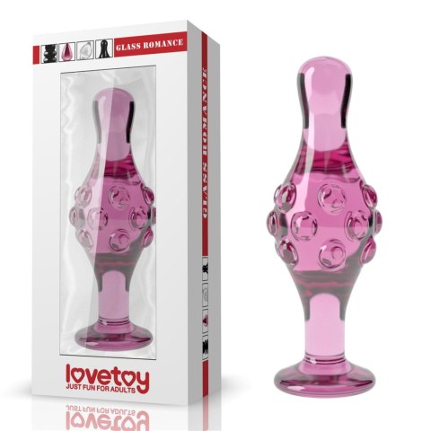 4.5"" Glass Romance Pink - Szklany korek analny