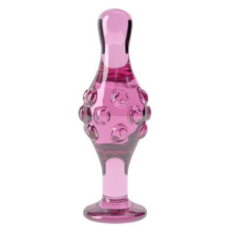 4.5"" Glass Romance Pink - Szklany korek analny