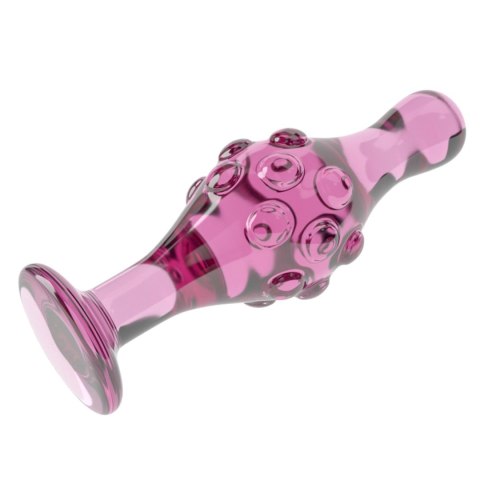 4.5"" Glass Romance Pink - Szklany korek analny