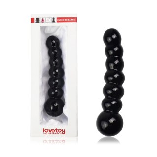 6.8''Glass Romance black - Szklane dildo