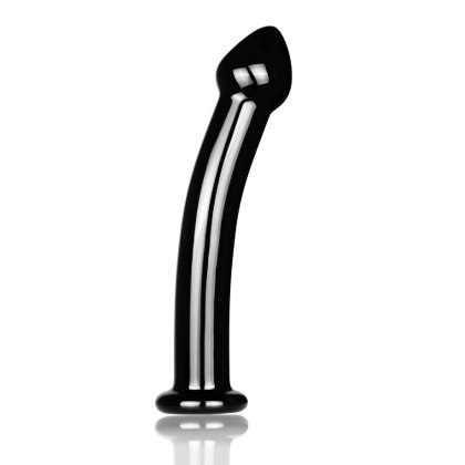 7.5"" Glass Romance Black - Szklane dildo