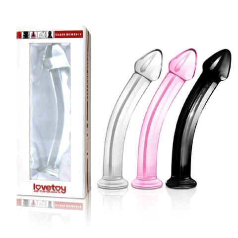 7.5"" Glass Romance Black - Szklane dildo