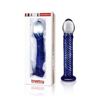 7.5"" Glass Romance Blue - Szklane dildo