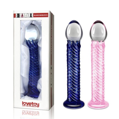 7.5"" Glass Romance Blue - Szklane dildo