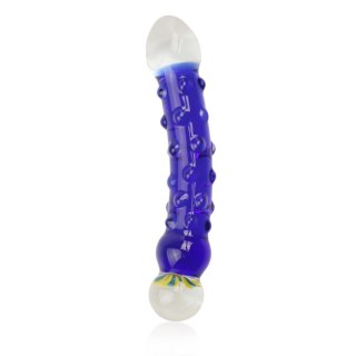 7.5"" Glass Romance Blue - Szklane dildo