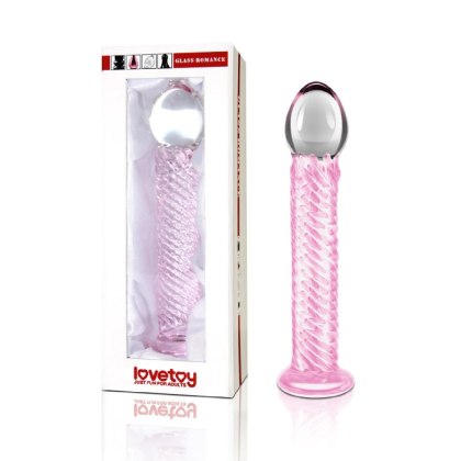 7.5"" Glass Romance Pink - Szklane dildo