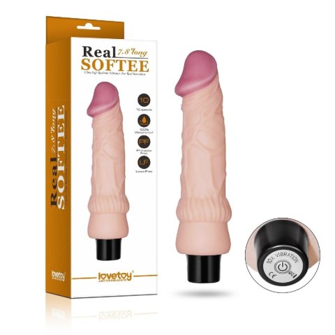 7.8"" REAL SOFTEE Vibrating Dildo