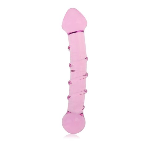 7"" Glass Romance Pink - Szklane dildo