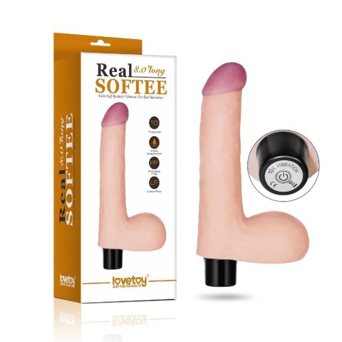 8"" REAL SOFTEE Vibrating Dildo