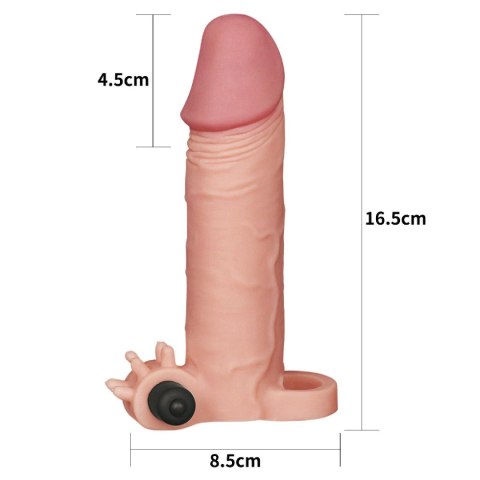 Add 2"" Pleasure X Tender Vibrating Penis Sleeve Flesh - Nakładka na penisa