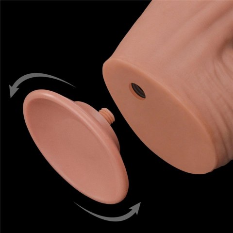 12'' King Sized Sliding Skin Dual Layer Dong - Realistyczne dildo na przyssawce