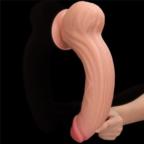 12'' King Sized Sliding Skin Dual Layer Dong - Realistyczne dildo na przyssawce