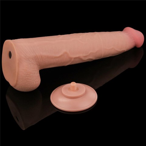 13.5'' King Sized Sliding Skin Dual Layer Dong - Duże dildo na przyssawce