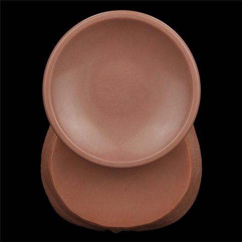 14'' King Sized Sliding Skin Dual Layer Dong Brown - Duże dildo na przyssawce