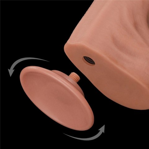 14'' King Sized Sliding Skin Dual Layer Dong - Duże dildo na przyssawce