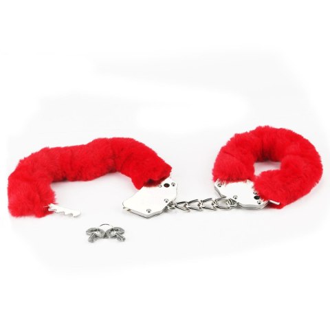 Fetish Pleasure Fluffy Handcuffs Red