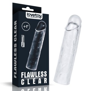 Flawless Clear Penis Sleeve Add 1'' - Nakładka na penisa