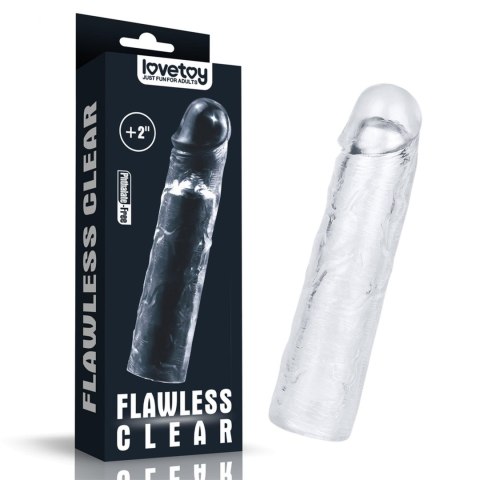 Flawless Clear Penis Sleeve Add 2'' - Nakładka na penisa