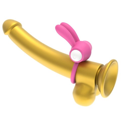 Power Clit Silicone Cockring Pink - Wibrujący pierścień na penisa