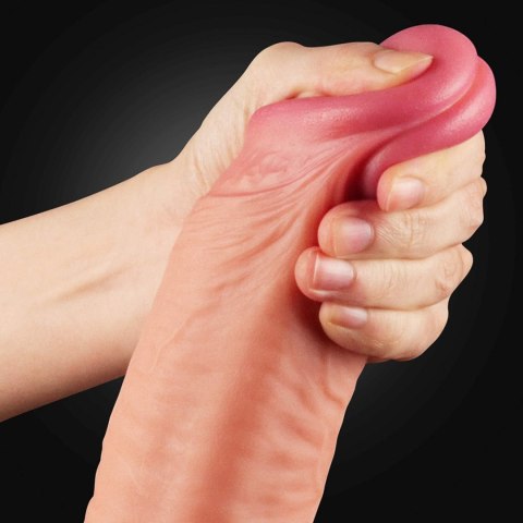 12"" Dual Layered Platinum Silicone Cock - Realistyczne dildo na przyssawce