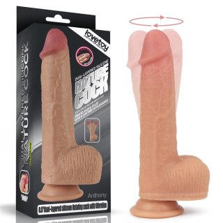 8.5"" Dual layered Silicone Rotating Nature Cock Anthony