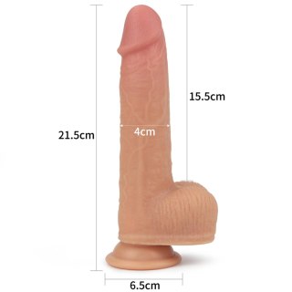 8.5"" Dual layered Silicone Rotating Nature Cock Anthony