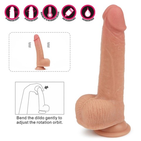 8.5"" Dual layered Silicone Rotating Nature Cock Anthony