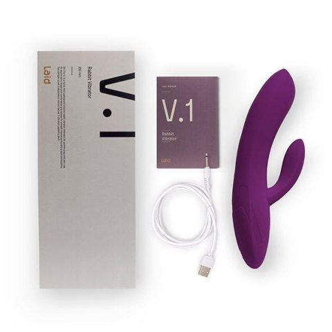 Laid - V.1 Silicone Rabbit Purple - wibrator punktu G