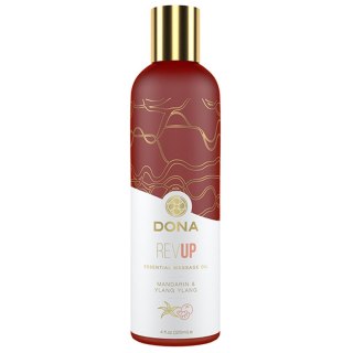 Dona - Essential Massage Oil Rev Up Mandarin & Ylang Ylang 120 ml - Olejek do masażu