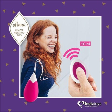 FeelzToys - Anna Pink - wibrujące jajeczko na pilota