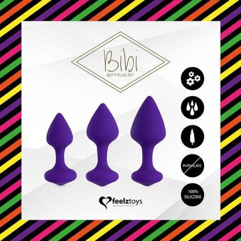 FeelzToys - Bibi Butt Plug Set 3 pcs Purple