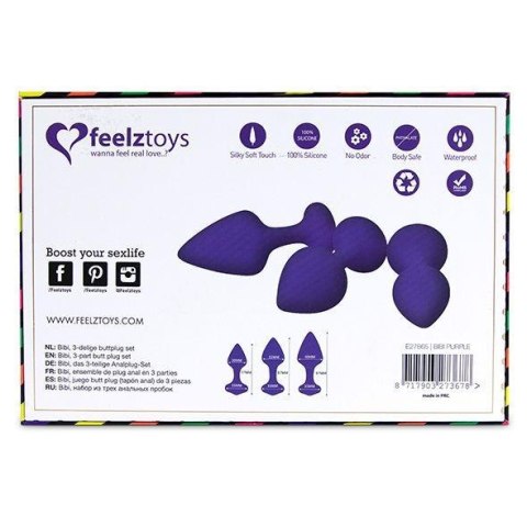 FeelzToys - Bibi Butt Plug Set 3 pcs Purple