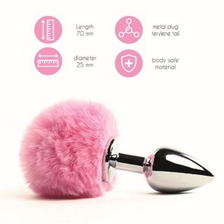 FeelzToys - Bunny Tails Butt Plug Pink - Korek analny z pomponem